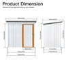 GDFStudio Frederica Modern Outdoor Metal Storage Shed, Lockable Door Tool Shed - 4 of 4