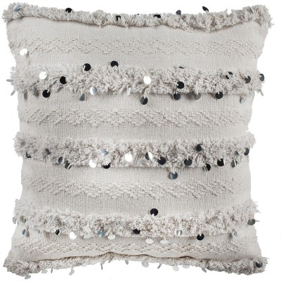 Collette Pillow - White - 20" x 20" - Safavieh