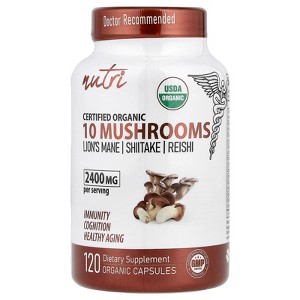 Nutri Organic 10 Mushrooms, 120 Organic Capsules - 1 of 4