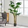 Gulches 47 Inch Pre Potted Artificial Monster Leaf Tree Plants with Unique Split Leaves, Ideal for Indoor Gardens, Living Rooms & Bedrooms - 4 of 4