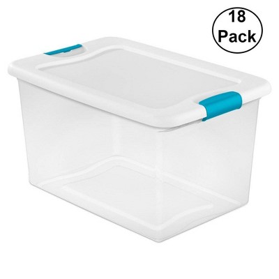 clear plastic tote bins