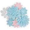 7-Piece Pink & Light Blue 3D Paper Flower for Wedding Party Backdrop Baby Shower Bridal Shower Wall Decor 5.9" - image 4 of 4