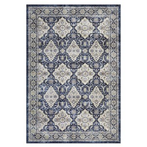 Area Rug Machine Washable Low Pile Rug with Rubber Backing Floor Carpet Low Pile Vintage Foldable Rugs for Bedroom Living Room Home Office Playroom - 1 of 4