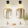 DAKAFUL Modern Bathroom Vanity Light, Vanity Fixture Over Mirror with Black Frame&Clear Glass Shade, Wall Light for Mirror, Bedroom, Bathtub Area - 2 of 4