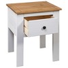 vidaXL Nightstand Bedside Cabinet Nightstand with Drawer Pine Panama Range - 4 of 4