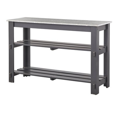 Dadler Rustic Kitchen Island Charcoal Gray - Buylateral