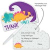 Big Dot of Happiness Roar Dinosaur Girl - Shaped Thank You Cards - Dino Mite Baby Shower or Birthday Party Thank You Cards with Envelopes - Set of 12 - 2 of 4