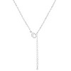 Slickblue Classic Pave Halo Pendant for Women, Rhodium Plated, 4.22 Carat Cubic Zirconia, 16” Chain with Extender - 2 of 3