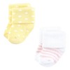 Hudson Baby Infant Girl Cotton Rich Newborn and Terry Socks, Lemon Daisy - 4 of 4
