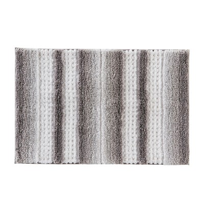 20" x 30" Stripe Fade Bath Rug Silver - Saturday Knight Ltd.