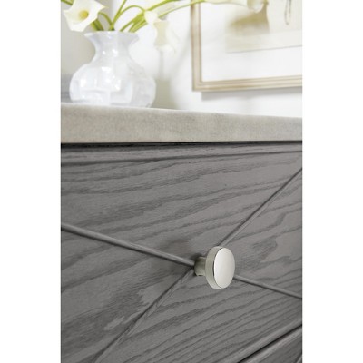 Polished Nickel Round Cabinet Knob with Mounting Hardware