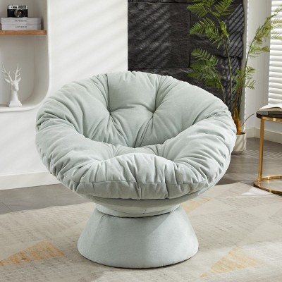Oversized Swivel Accent Chair,360° Swivel Barrel Chair, Multicoloured Papasan Chair for Living Room-Cuddlewood