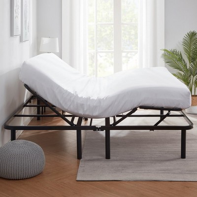 Queen Black Metal Adjustable Bed Frame with Wireless Remote