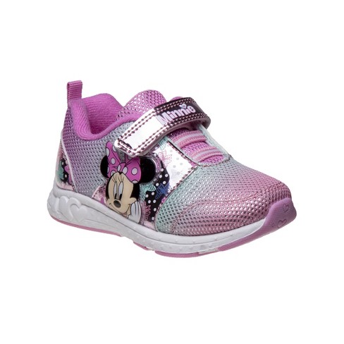 Disney Girl Minnie Mouse One Red Light Sneakers - Pink, Size: 7 : Target