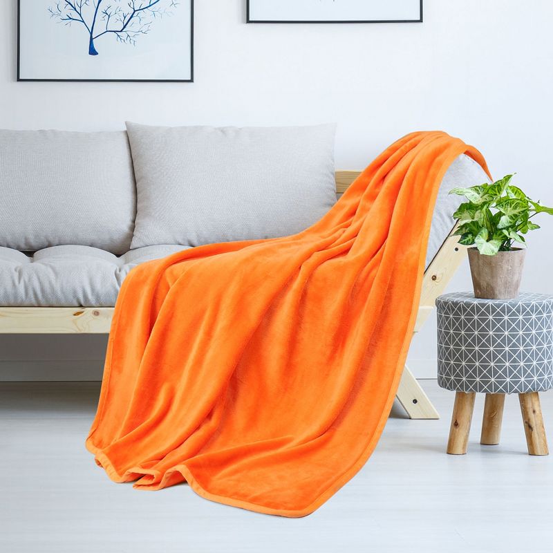 PiccoCasa Flannel Fleece Soft Luxury Bed Blankets 1 Pc, 2 of 7