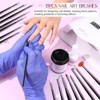 Saviland Complete Nail Art Kit - 55PCS Acrylic Brush, Dotting Tools & Nail File Set for Salon, DIY Home Manicure (Size: 55 Count) - 4 of 4