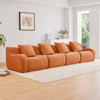 Aukfa Modular Teddy Fabric Sofa,Convertible Modular Sectional Sofa Set , 4-Seats with 1/2 Ottoman Soft Boneless Design for Living Room - 2 of 4