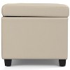 Sapphtopaz Modern Ottoman with Storage Upholstered End of Bed Bench with Stitching Detail Rectangle Storage Bench for Living Room - 2 of 4