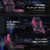 BlackArc High Back Gaming Chair with Faux Leather Upholstery, Height Adjustable Swivel Seat & Padded Flip-Up Arms - 3 of 4
