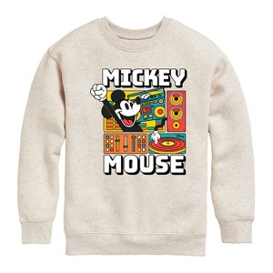Boys' - Disney - Mickey Wave Form Graphic Long Sleeve Fleece Sweatshirt - 1 of 4