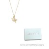 Adornia Tarnish Resistant 18k Gold Plated Double Pointed Clover CZ Necklace - 4 of 4