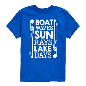 Boys' - Instant Message - Lake Days Quote Short Sleeve Graphic T-Shirt - 1 of 4