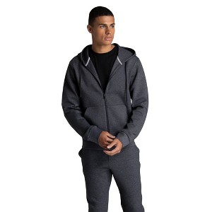Fruit Of The Looms Mens Fleece Full Zip Up Double Knit Sweatshirt (Bulk Packaging) - 1 of 4