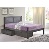 Donco Kids Louver Full Antique Grey Bed With Dual Underbed Drawers - 3 of 4