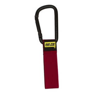1" x 9" Rip-Tie CableCarrier with Black Carabiner 10 Pack Black - 1 of 3