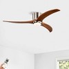 Chic Crate 52" Flush Mount Ceiling Fan with Light & Remote, Solid Wood Blades, Reversible Quiet Motor, 6-Speed - 2 of 4