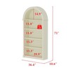 FUFU&GAGA Arched - Top Cream Bookshelf - 5 - Tier Display Shelf for Home & Office - 3 of 4
