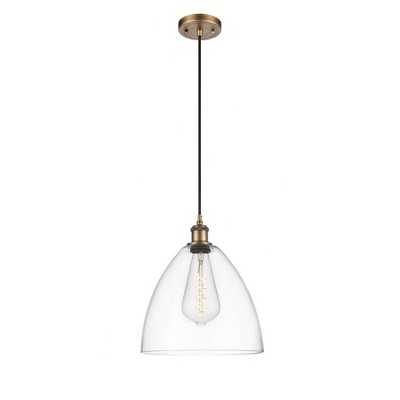 Bristol Glass - 1 Light Mini Pendant In Industrial Style-14.75 Inches Tall and 12 Inches Wide