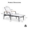 PURPLE LEAF Outdoor Chaise Lounge Chair Set of 2 Patio Pool Lounger Chairs with Wooden Armrest Sunbathing Tanning Recliner for Outside Backyard - 2 of 4