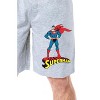 DC Comics Mens' Superman Classic Superhero Character Sleep Pajama Shorts Grey - 2 of 3