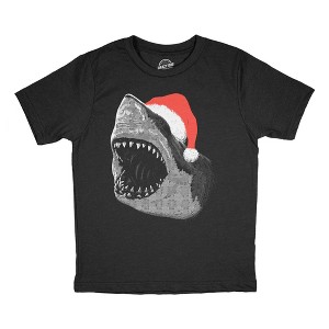 Toddler Funny T Shirts Santa Jaws Sarcastic Christmas Graphic Novelty Tee For Young Kids - Crazy Dog Toddler T Shirt Gift For Christmas - 1 of 4