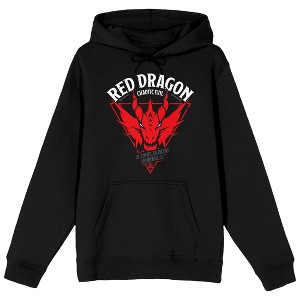 Dungeons & Dragons Red Dragon Men's Black Graphic Hoodie - 1 of 3