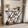 Shelf Console Sofa Table for Living Room, Storage Accent Table with Adjustable Feet - 4 of 4