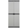 vidaXL Garden Cabinet Grey and Black PVC and Polypropylene Medium - 2 of 4