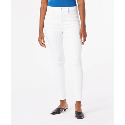 ladies white high waisted jeans