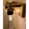 Quorum Lighting Fallstaff 2 - Light Vanity in  Aged Brass - 3 of 4