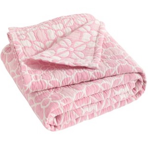 3 Layer Muslin Cotton Toddler Blanket, Super Soft and Warm Crib Blanket - NTBAY - 1 of 4
