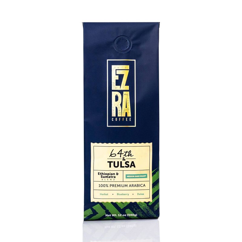 Ezra Coffee 64th &#38; Tulsa- Whole Beans Medium Dark Roast Coffee - 12oz, 1 of 6