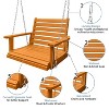 Fortune Candy Wooden Porch Swing 2-Seater Extra Large, Ergonomic Seat, Bench Swing with Hanging Chains, for Outdoor Patio Garden Yard - 2 of 4