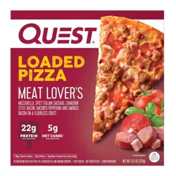 Quest Nutrition Loaded Meat Lovers Frozen Pizza - 13.3oz