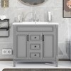 ALEXOUN 36" Bathroom Vanity with Sink Combo,Freestanding Wooden Bathroom Storage Vanity with 2 Drawers & 2 Soft-Closing Doors - 2 of 4