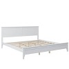 NicBex Modern White/Gray Platform Bed Frame with Headboard,Solid Wood Full/Queen/King Bed Frame with Slat Support,No Box Spring Required,Easy Assembly - 3 of 4
