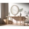 Elegant Lighting Round Cornhusk Mirror 30x30 in Linen White - 3 of 4