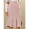 Hobemty Women's Elegant Below Knee Length Fishtail Skirt with Belt - 4 of 4