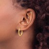 Black Bow Jewelry 2.5mm x 20mm 14k Yellow Gold Classic Round Hoop Earrings - 3 of 4