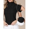 INSPIRE CHIC Women's Sleeveless Textured Business Casual Outfits Trendy Tank Top Mock Neck Shirts - 2 of 4